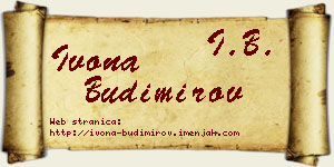 Ivona Budimirov vizit kartica